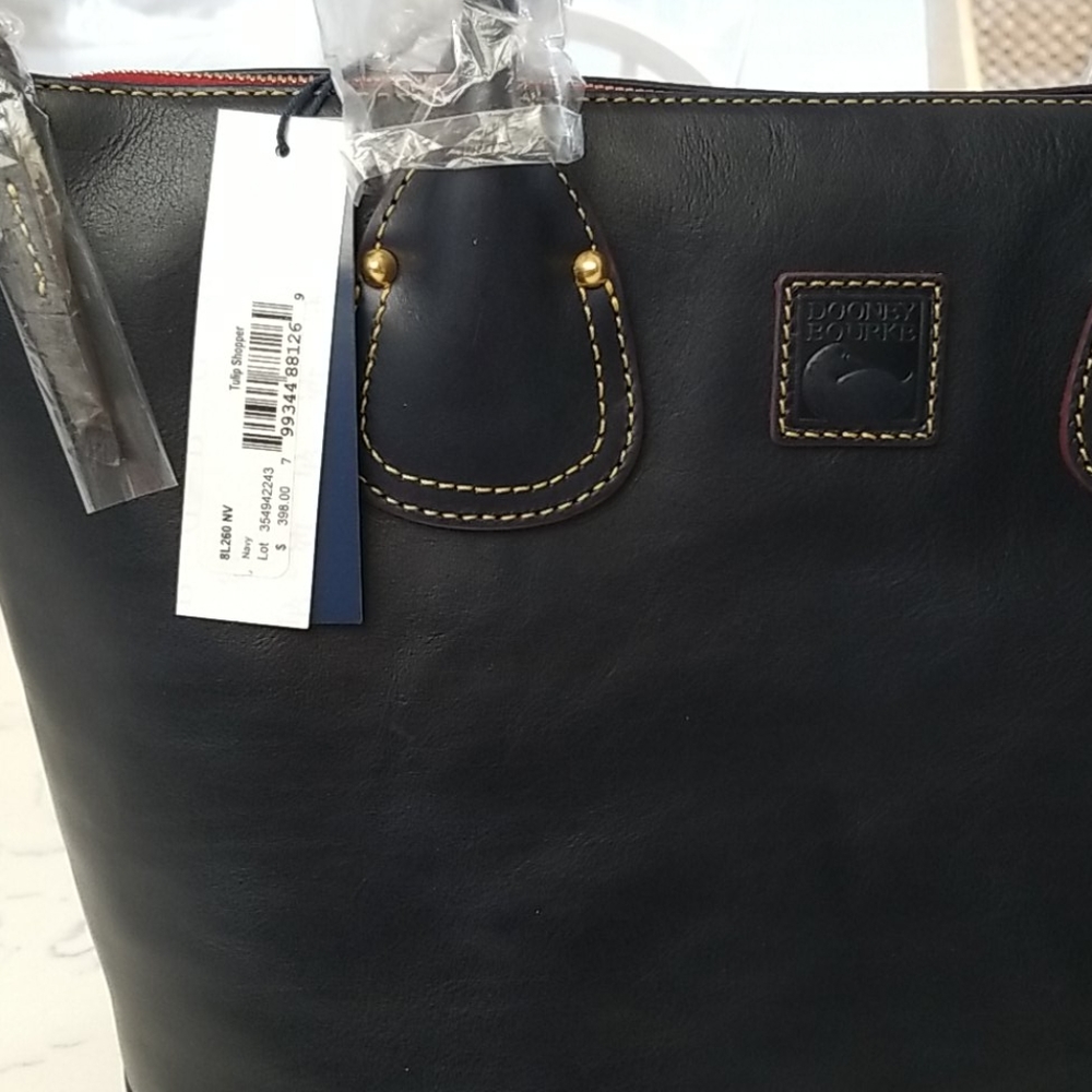 Dooney & Bourke Navy blue Leather Tote - Picture 6 of 12